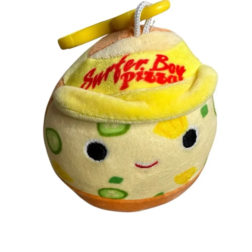 Squishmallows Maui Surfer Boy, Pizza Plush Clip 3.5 inches Stranger Things